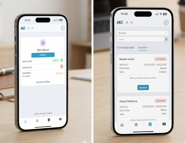 Screenshot Area Clienti